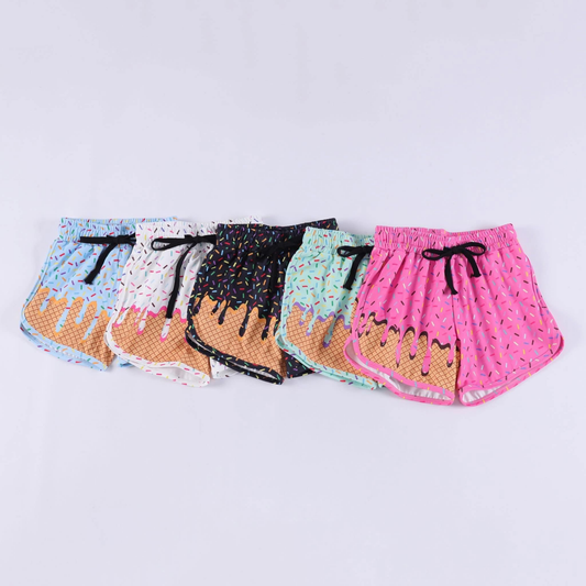 5.5 Pre order No Moq Baby Girls Colorful Sprinkles Drip Team Shorts Bottom