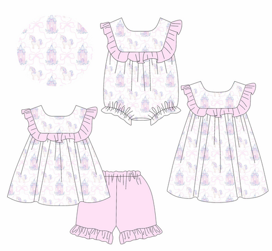 Enchanting Pink Unicorn Castle Ensemble for Girls