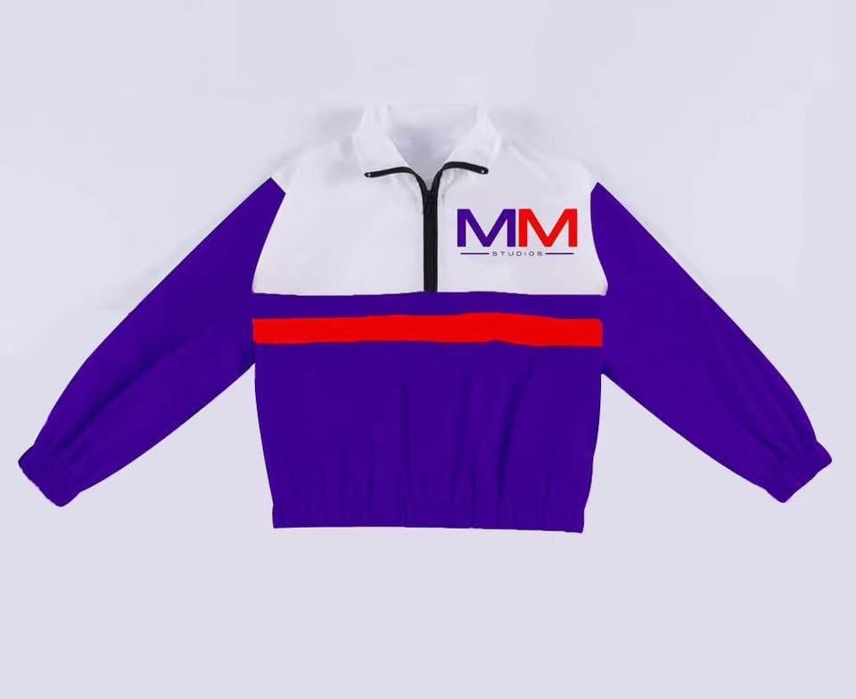CUSTOM MOQ 5 custom pullover mix size Purple and white letter long-sleeved jacket for girls