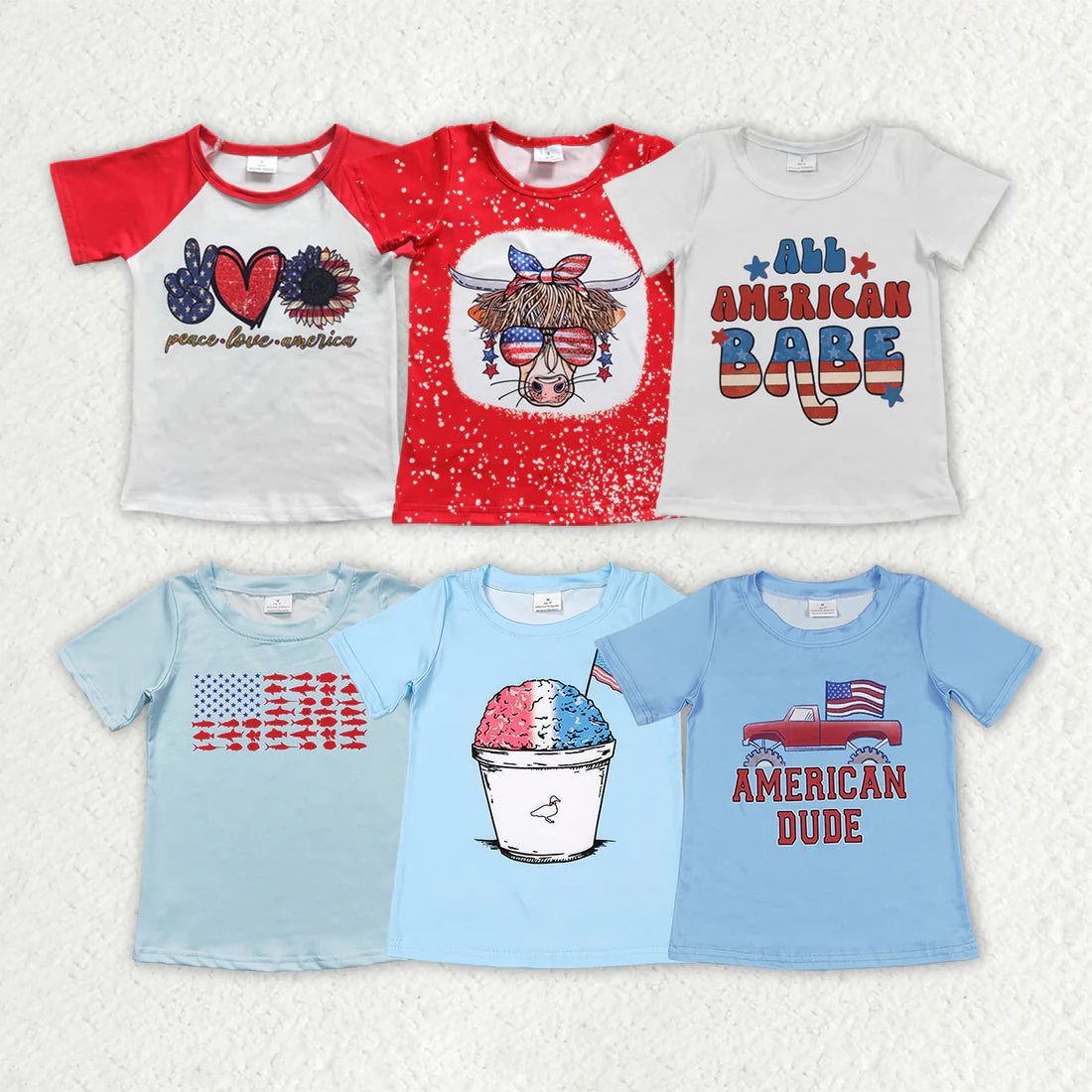 12.25 RST Sibling Boys Baby Girls July 4th Tee Shirts Tops