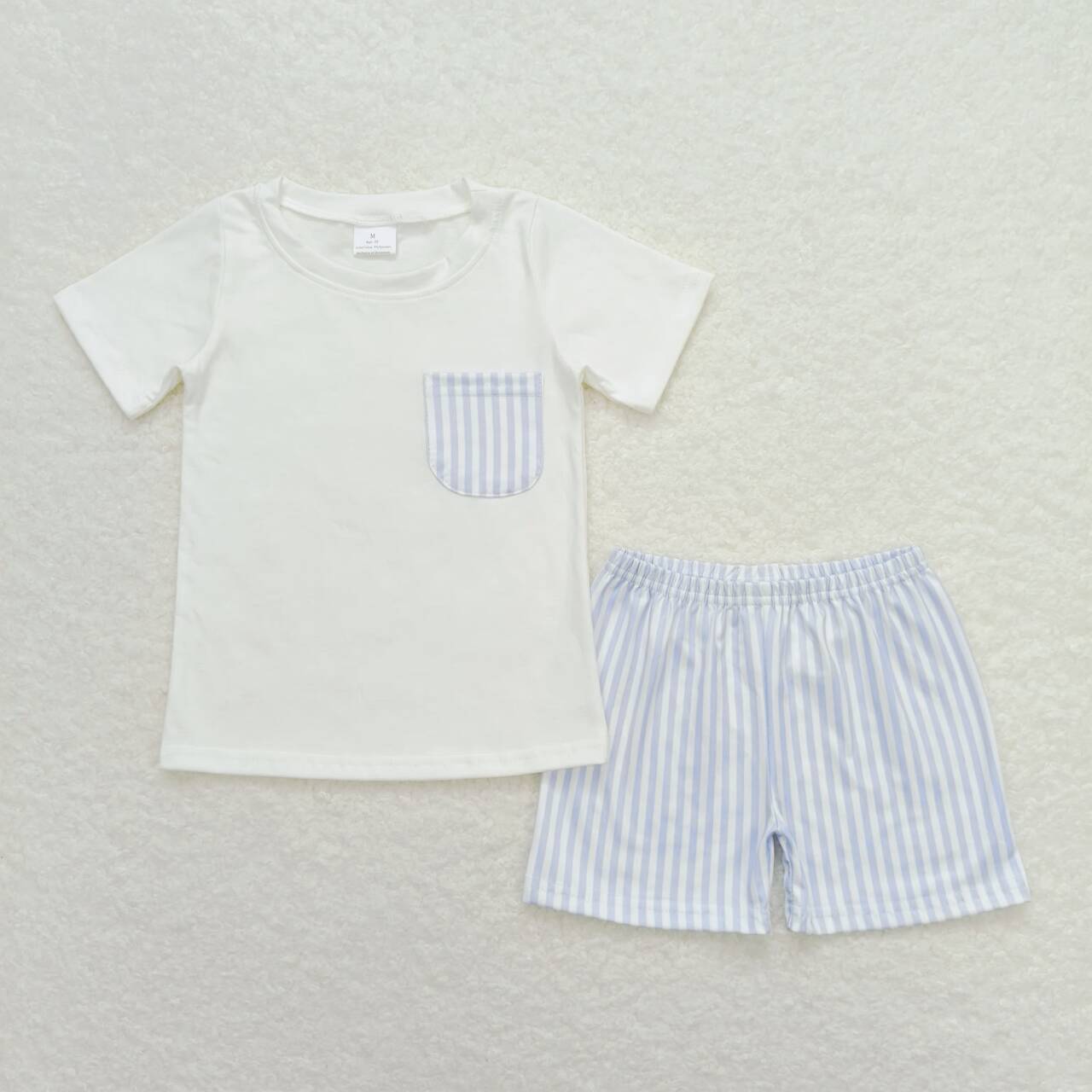 BSSO0764 kids boys summer clothes short sleeve top + shorts 2 pieces set