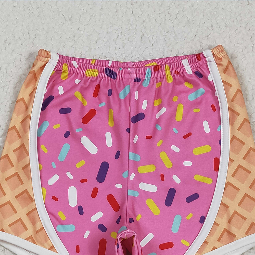 8.25 S0570RTS NO MOQ Baby Girls Yoga Shorts baby girl clothes team yoga pink summer shorts