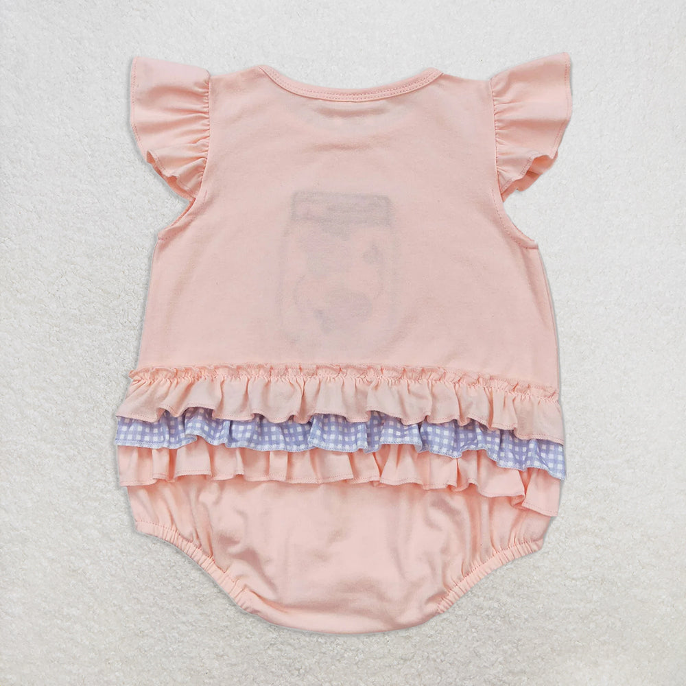 SR1112 RTS NO MOQ Baby Girls Summer Rompers Baby Infant Girls Butterfly Flutter Sleeve Rompers