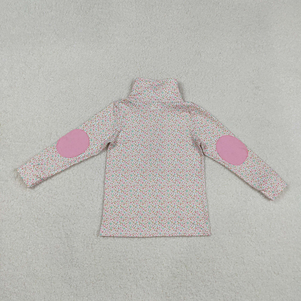 RTS NO MOQ （In stock）GT1145 Baby Girls Yoga Tops Zipper Pullover Long Sleeve Comfortable Soft Breathable Polyester Spring Autumn Casual Top