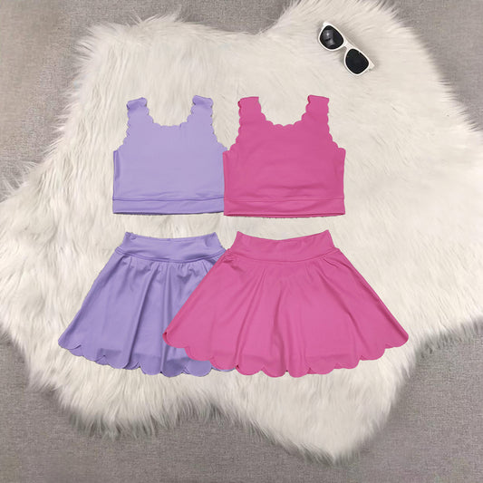 RTS Sibling Baby Girls sleeveless top skirt shorts kids girls active set