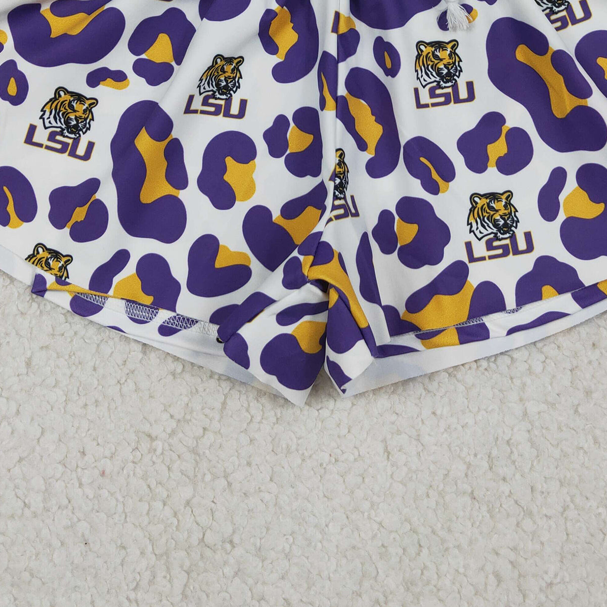 4.8 SS0821 RTS NO MOQ （In stock）Leopard kids girls team active yoga summer shorts