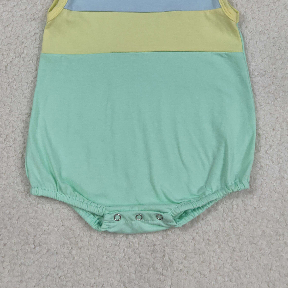 3.13 RTS NO MOQ （In stock）SR3660 Children's Fashion Romper Baby Boys Sleeveless Blue Yellow Aqua Rompers