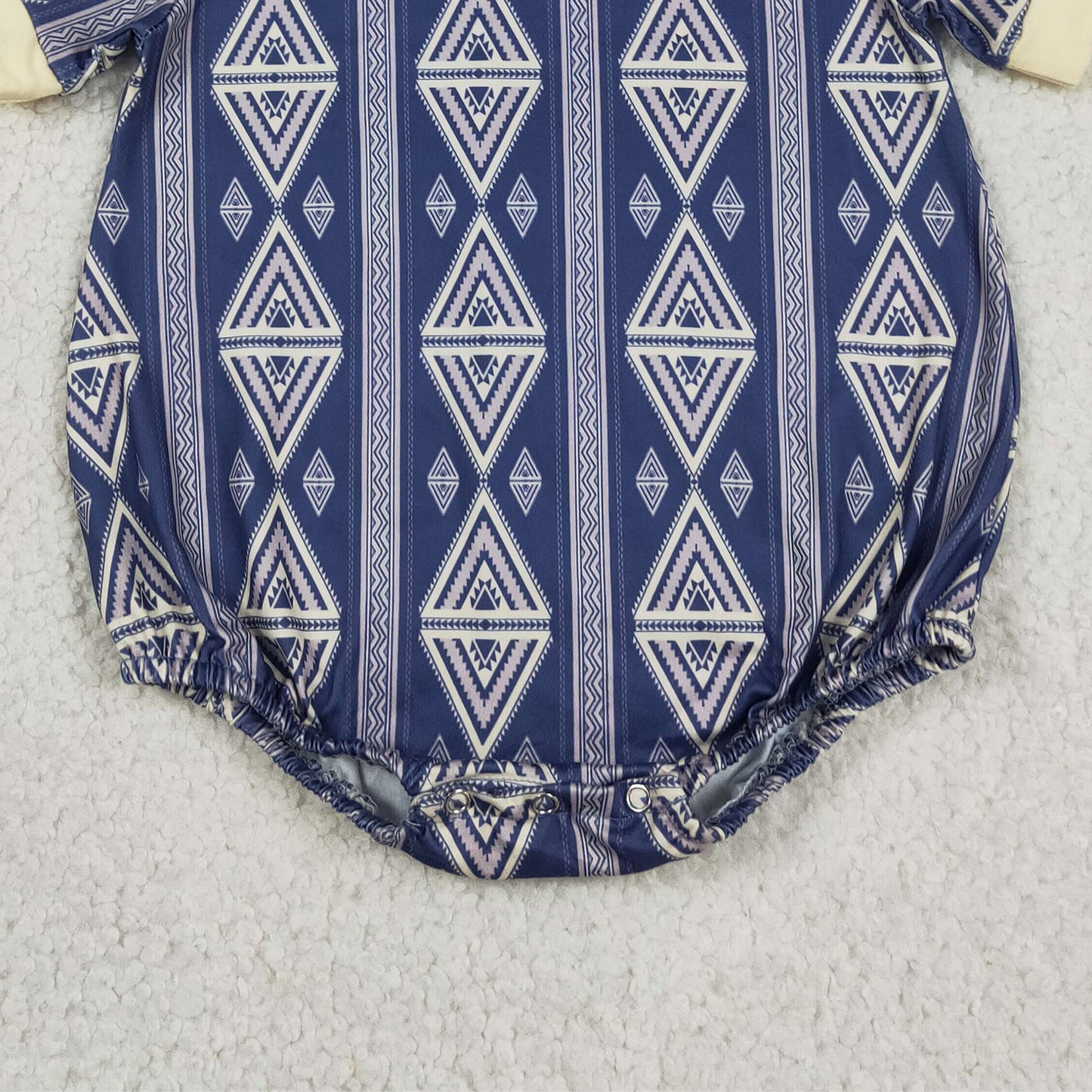 SR3713 RTS NO MOQ （In stock）Baby Boys Short Sleeve Western Aztec Rompers