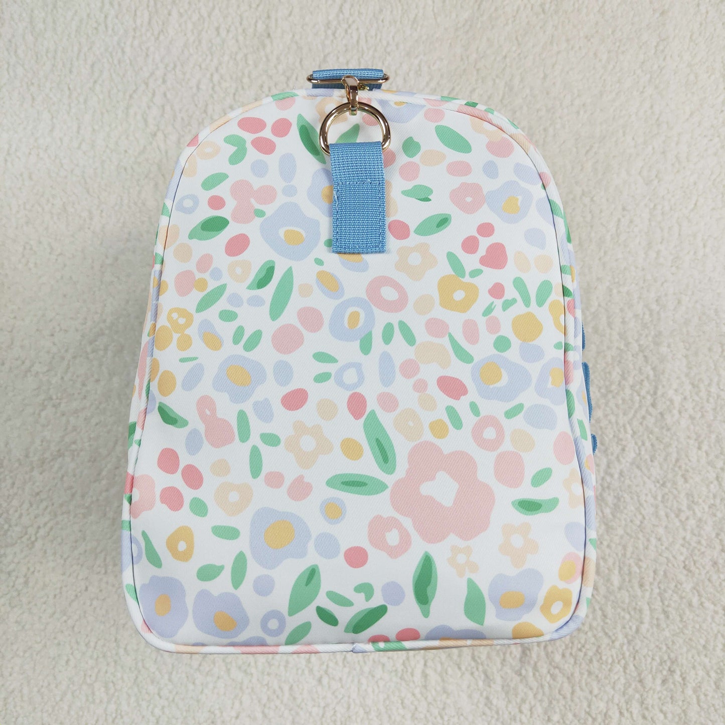 BA0292RTS NO MOQ Baby Bags Light Blue Floral Women Duffel Bag Ruffle Band Trendy Casual Large Capacity Shoulder Bag for Traveling