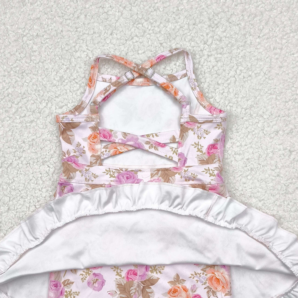 6.27    GSD2280 RTS NO MOQ  Baby Girls Summer Dress baby girl clothes yoga floral sleeveless dress