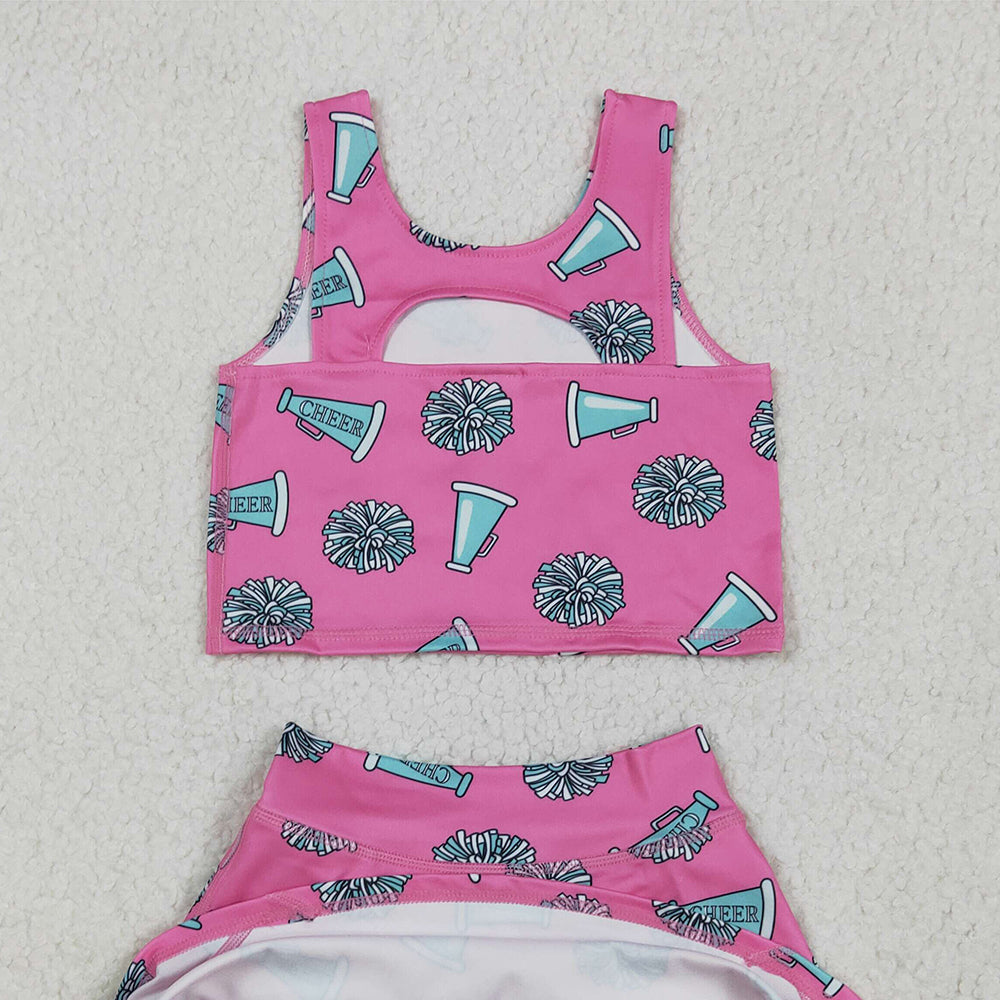 8.25 GSD1924 RTS NO MOQ Baby Girls Summer Yoga Outfits baby girls clothes yoga cheer sleeveless dress