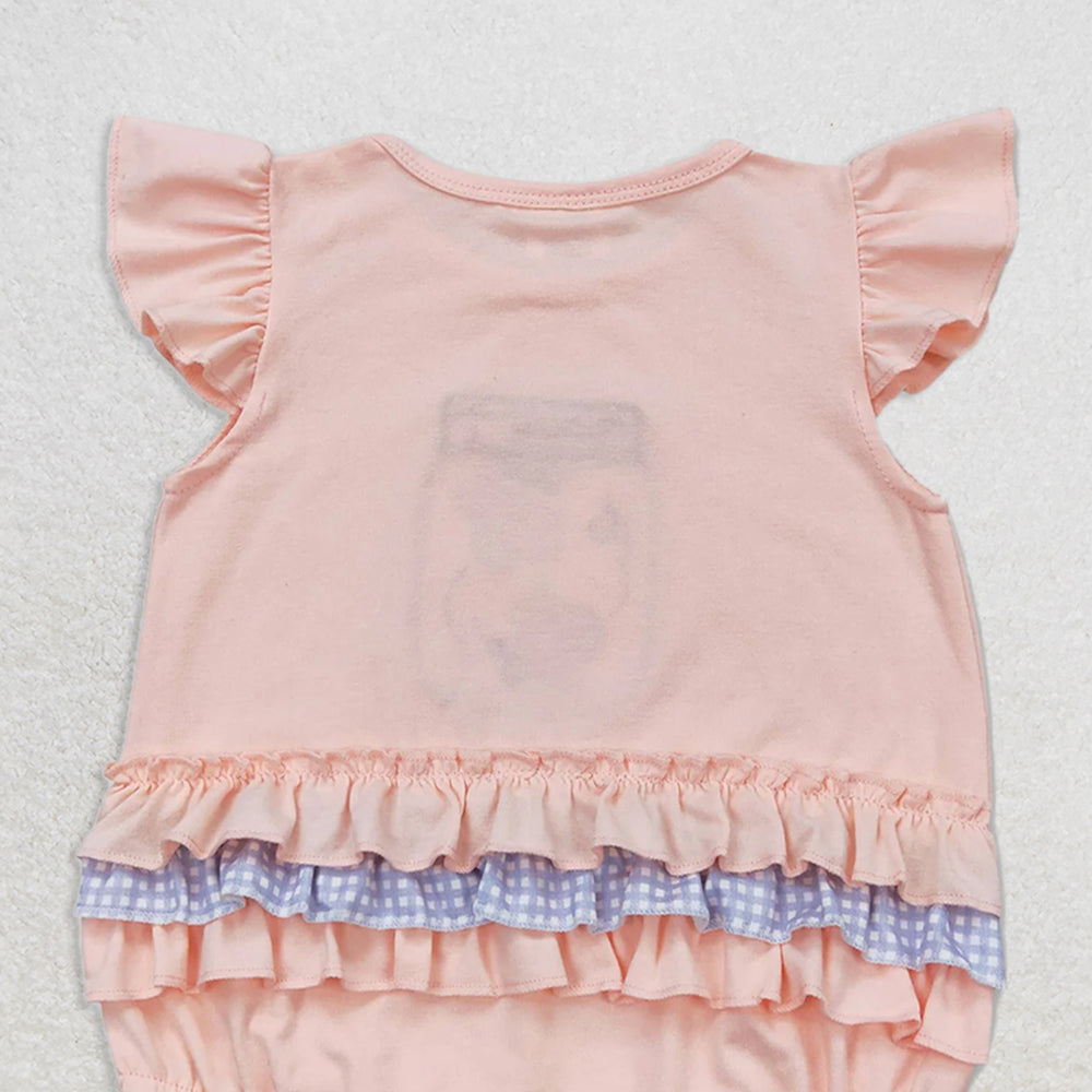 SR1112 RTS NO MOQ Baby Girls Summer Rompers Baby Infant Girls Butterfly Flutter Sleeve Rompers