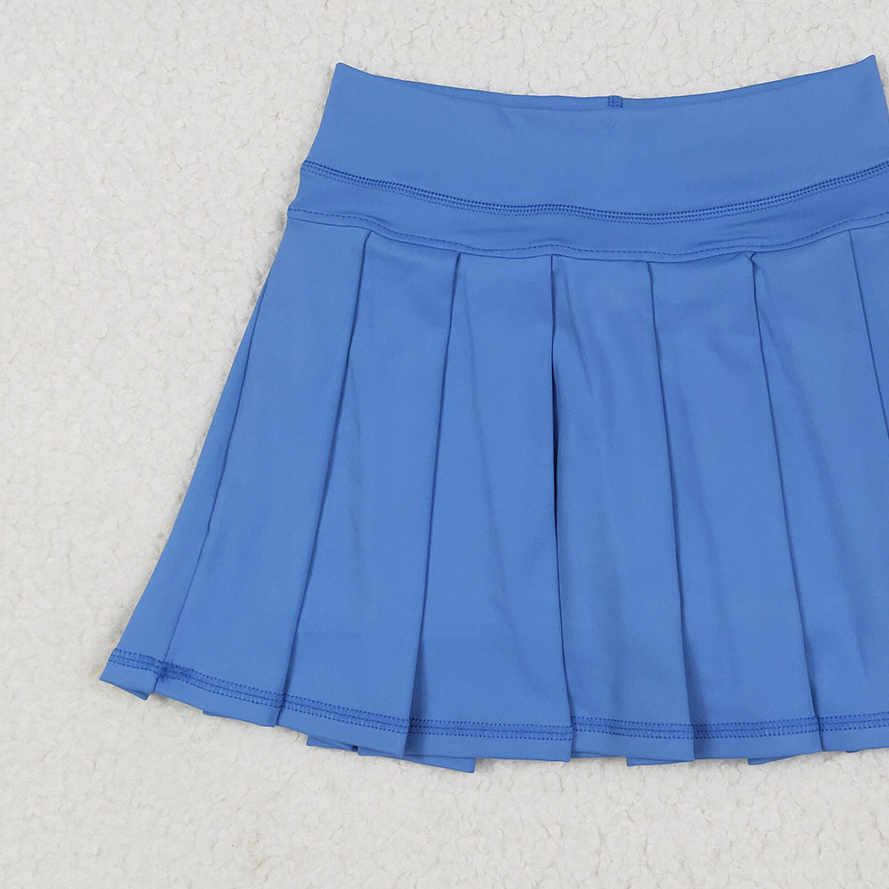 8.12  GLK0084 RTS NO MOQ Baby Girls Summer Yoga Skirt Baby Girls Hot Blue Yoga Active Wear Skirt