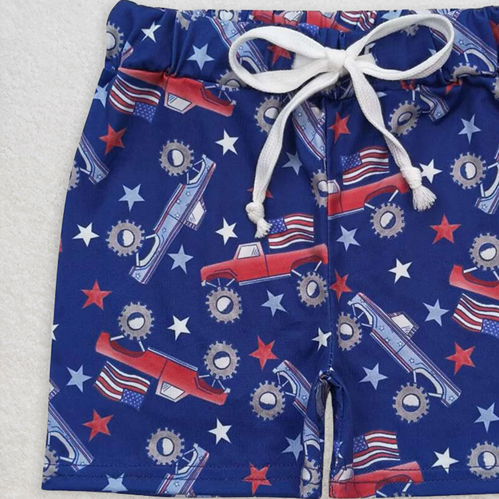 SS0205RTS NO MOQ Baby Boys Summer Shorts  Jeep star navy blue shorts