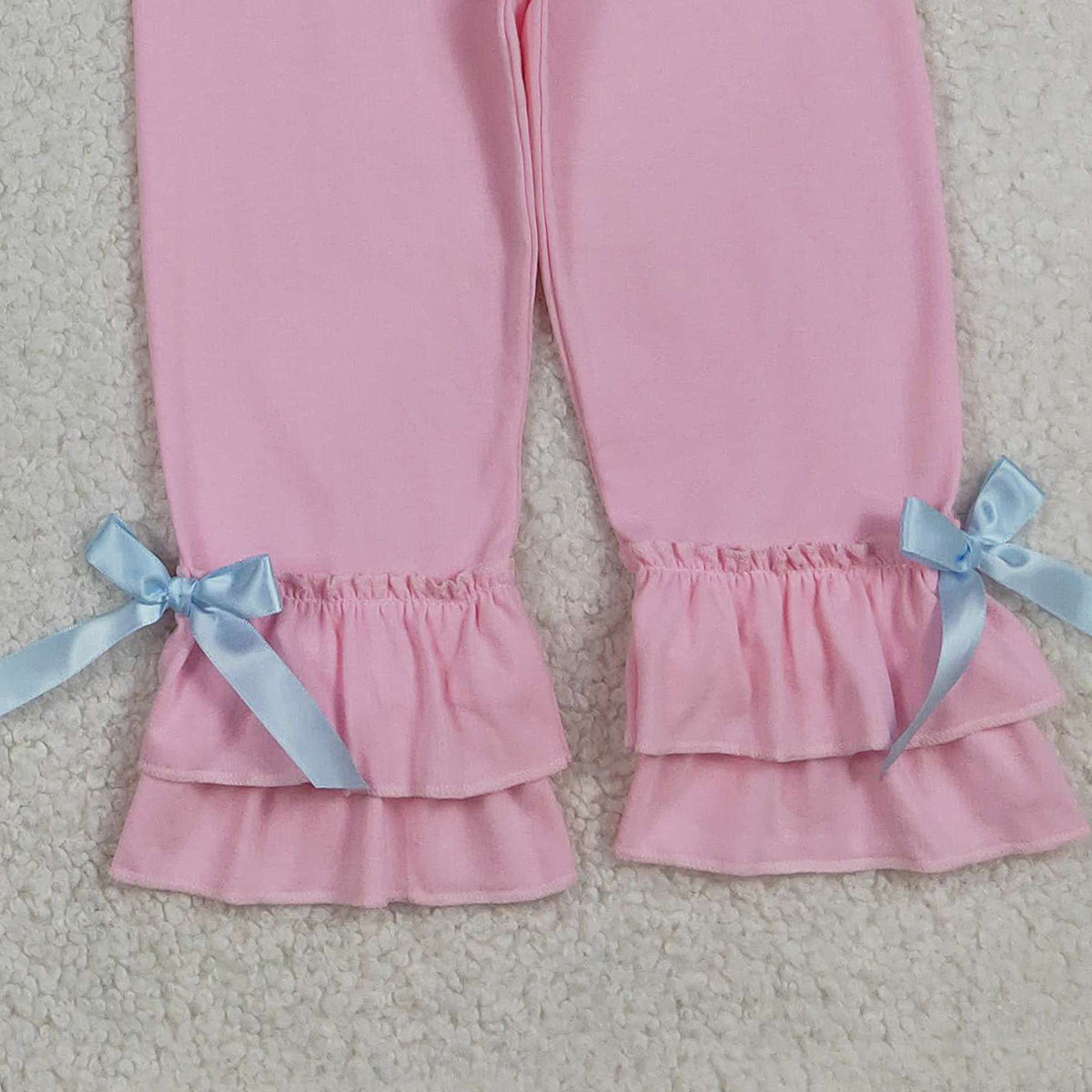 12.19 RTS NO MOQ （In stock）GLP2925 Embroidery Dancer Shoes Baby Girls Checked Tunic Ruffle Pants Clothes Sets