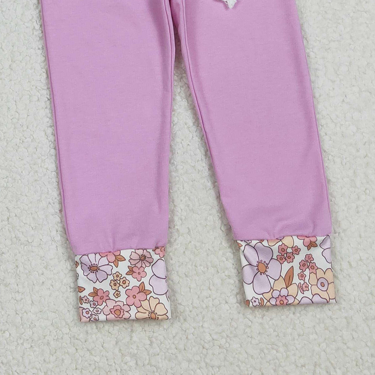 1.8 RTS NO MOQ （In stock）GLP3281 Baby Girls Colorful Flowers Zip Pocket Pullovers Jogger Pants Clothes Sets