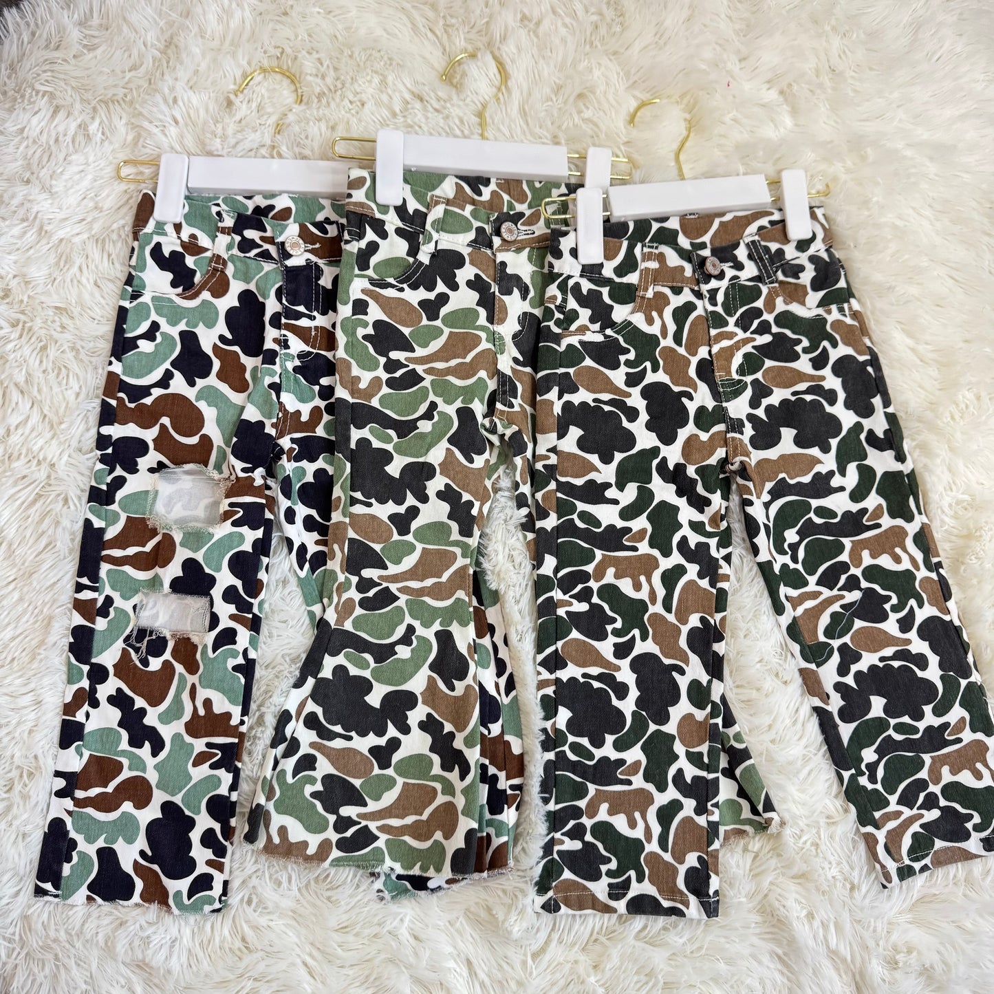 11.29 RTS Sibling Baby Boys Girls Camouflage Hunting Season Denim Jeans Pants