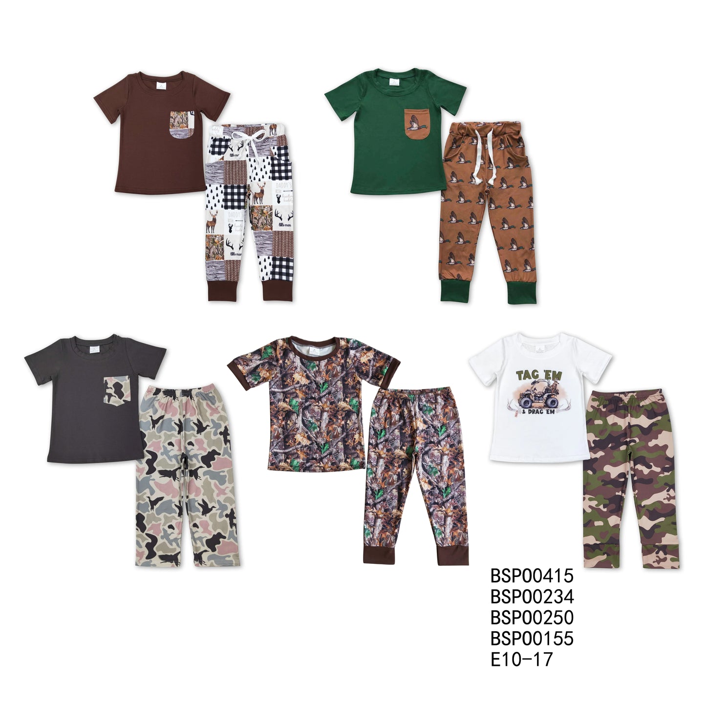 Baby Boys Pocket Short Sleeve Top Camouflage Pants Set