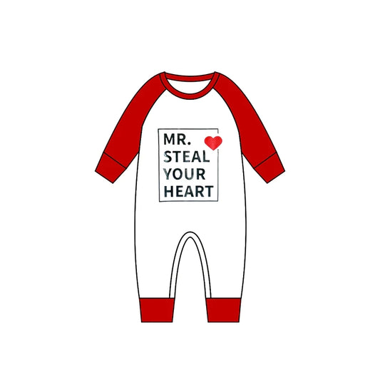 LR0797 pre-order baby boy clothes boy valentines day romper