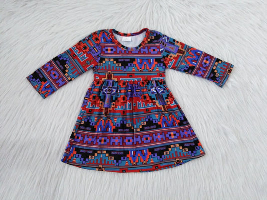 9.19 RTS NO MOQ（In stock）G1-3-3][ Baby Girls Winter Dress Purple long-sleeved dress
