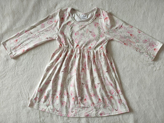 9.18 RTS NO MOQ（In stock）G3-4-4. Baby Girls Winter Dress Floral long skirt