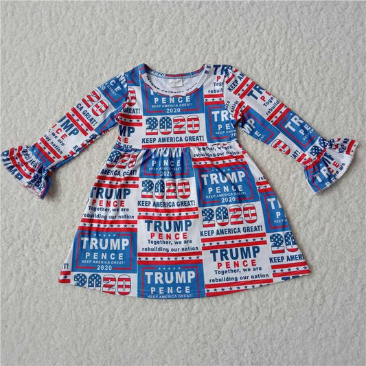 9.17 RTS NO MOQ（In stock）G3-12-6'' Baby Girls Winter Dress Baby Girls long sleeve knee-length Dresses