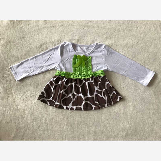 9.23 RTS NO MOQ（In stock）G2-24-*2 Baby Girls Winter Dress Green lace long sleeve dress