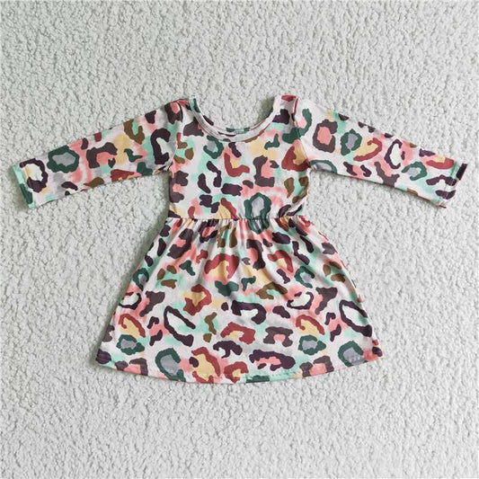 6 B11-29  Leopard long sleeve dresses