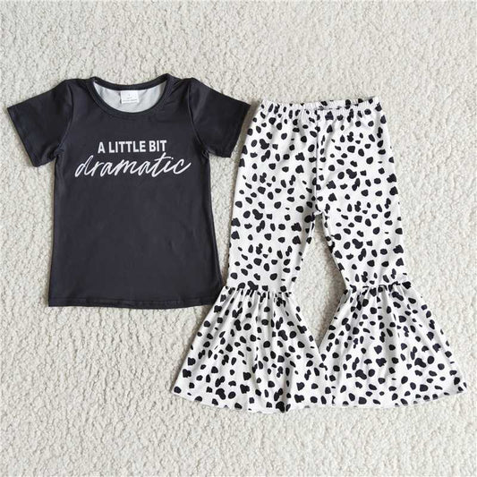 D11-1 Alittle bit dramatic black white dots bell sets