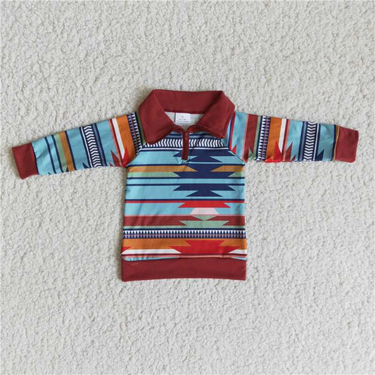 6 A29-15  Aztec western pullover