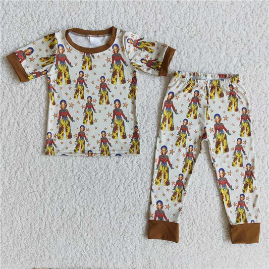 E8-13 Boys short-sleeved shirt and long pants suit