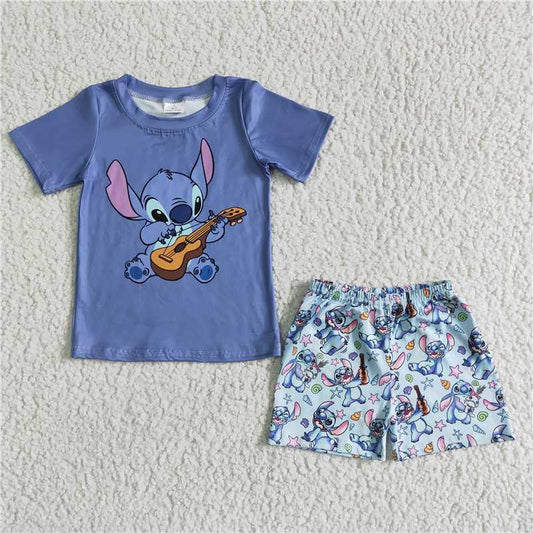 BSSO0027 Baby boys cartoon summer animal shorts sets