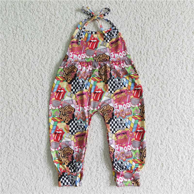 SR0054 Baby girls Mouth Jumpsuits