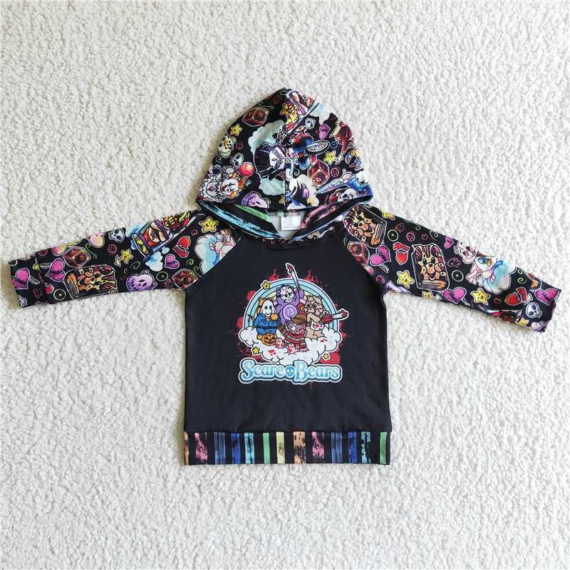 BT0059 Boys Scare Bears long-sleeved hooded top