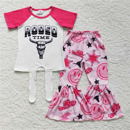 GSPO0250 Girls' RODEO hat, short-sleeved shirt and long pants set