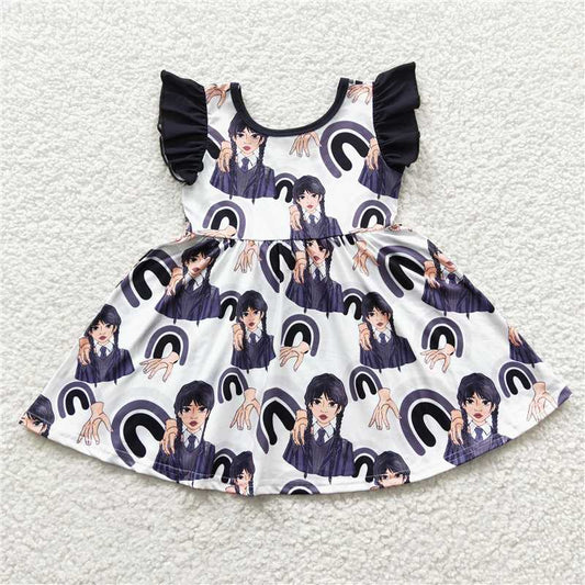 GSD0326 Wednesday flying sleeve dress