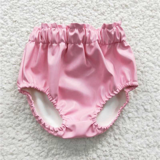 SS0050  Baby Girls Pink Leather Summer Bummies Bottoms