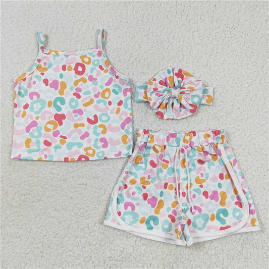 Baby Girls Pink Leopard Shorts Clothes Sets