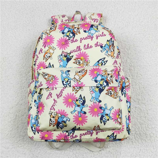 USA Shop (in stock)BA0112 Baby Kids Children Dog Flowers Back Bags