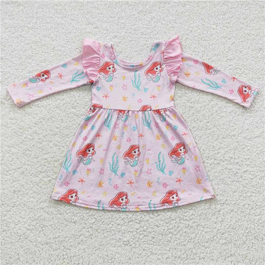 GLD0251  Baby Girls Pink Princess Ruffle Dresses