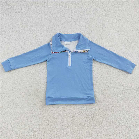 BT0265 Baby Boys Game Cartoon Long Sleeve Pullover Tops