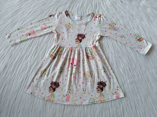 9.26 RTS NO MOQ（In stock）G1-3-3\` Baby Girls Winter Dress Girls long sleeve dress