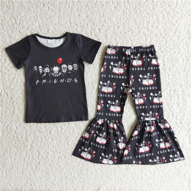 A1-23 Clown red balloon short-sleeved suit