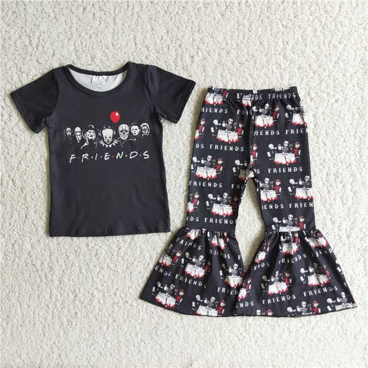 A1-23 Clown red balloon short-sleeved suit