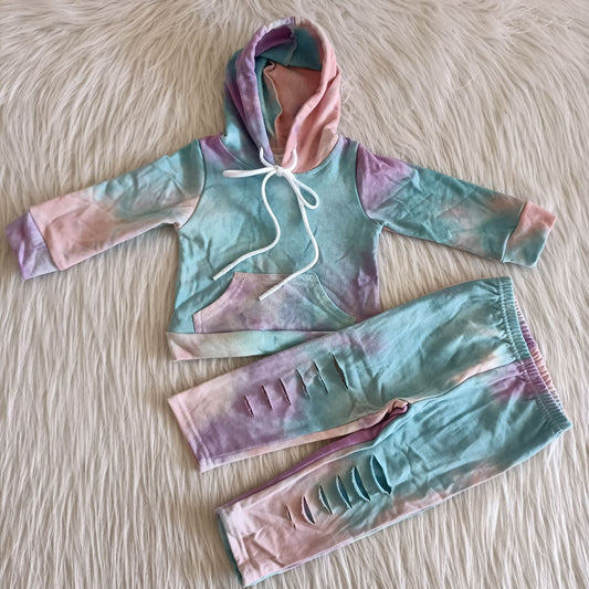 6 A30-26  Tie dye hoodie sets 1
