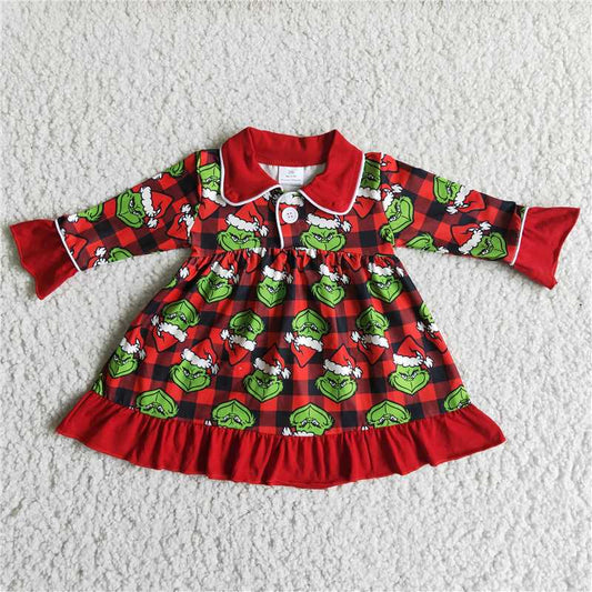 6 A1-28  Girls knee length grin gown