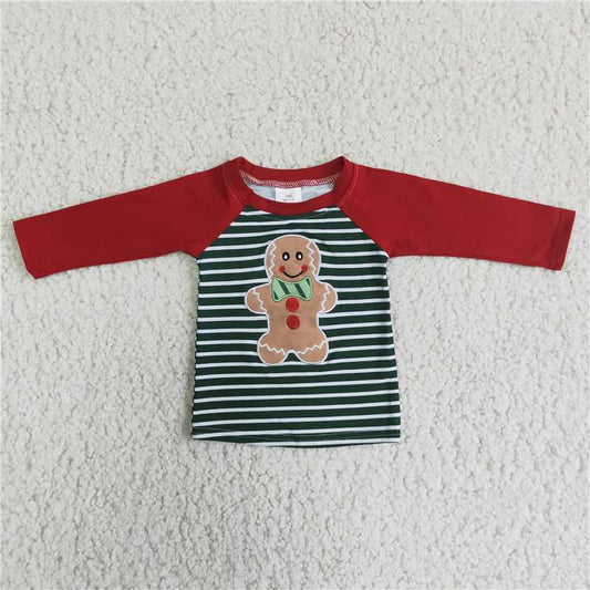 11.1 RTS NO MOQ （In stock）Matching Christmas 6 A24-15 Christmas gingerbread shirts