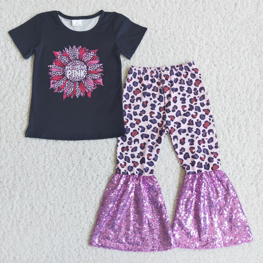 C4-21  Purple leopard sunflower set