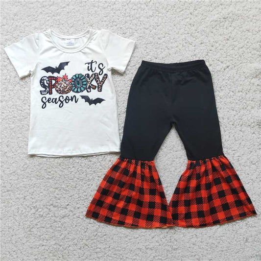 E4-17 Baby girls spooky Halloween outfits sets