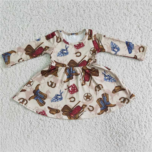 6 A6-1  Baby Girls Boots Western dresses